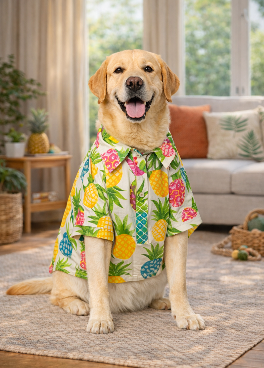 Tropical Pineapple Pop- Dog Summer Shirts- Printed – Bark N' Bones