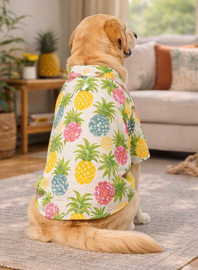 Tropical Pineapple Pop- Dog Summer Shirts- Printed – Bark N' Bones