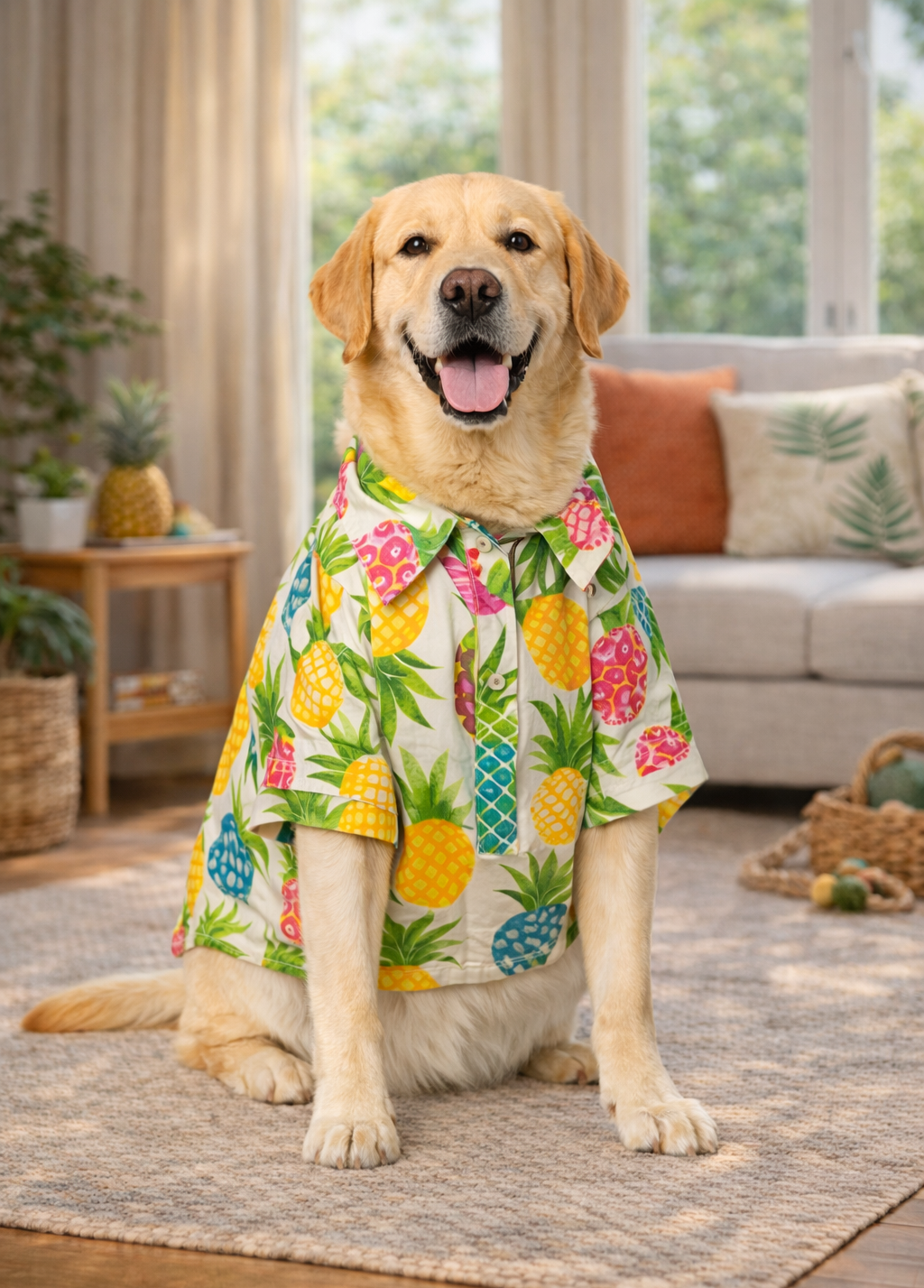 Tropical Pineapple Pop- Dog Summer Shirts- Printed – Bark N' Bones