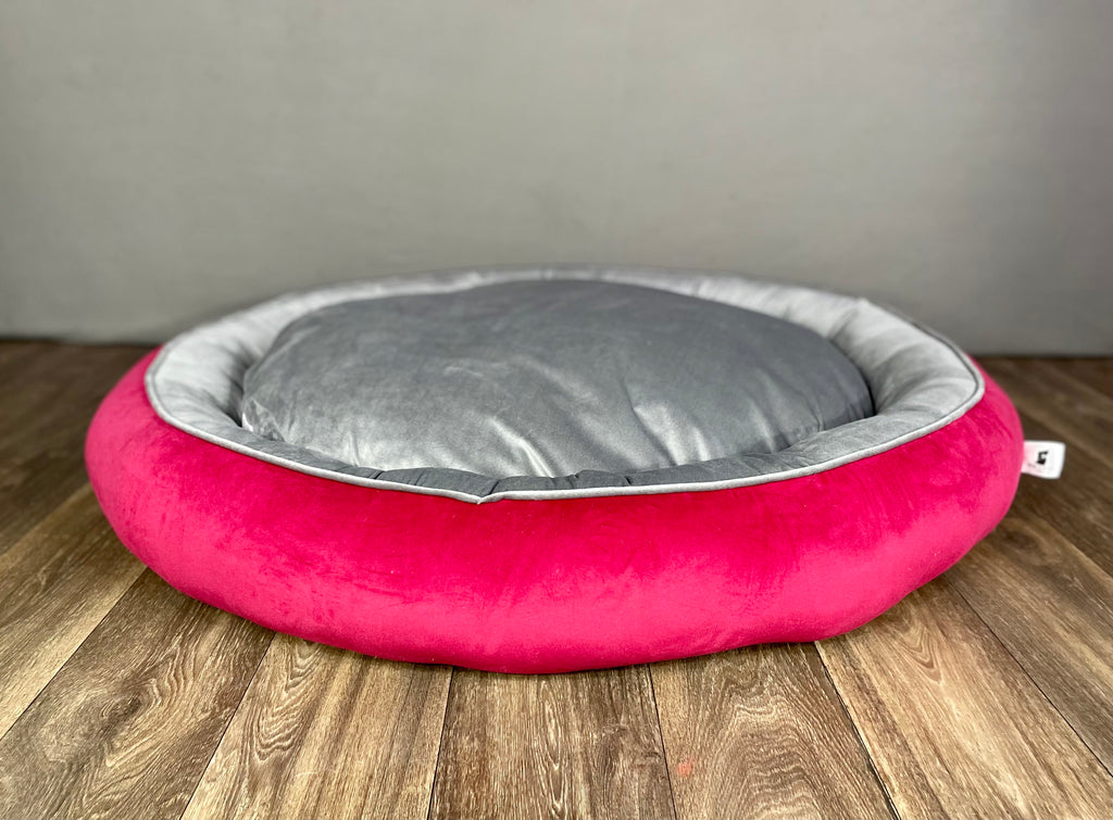 BNB Red and Ash Dog Bed -(Donut Bed)