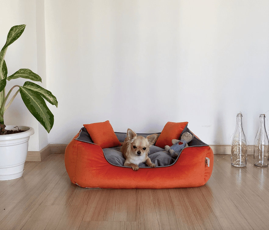 BNB Belgium Coral and Ash Dog Bed - Bark N' Bones By Bella