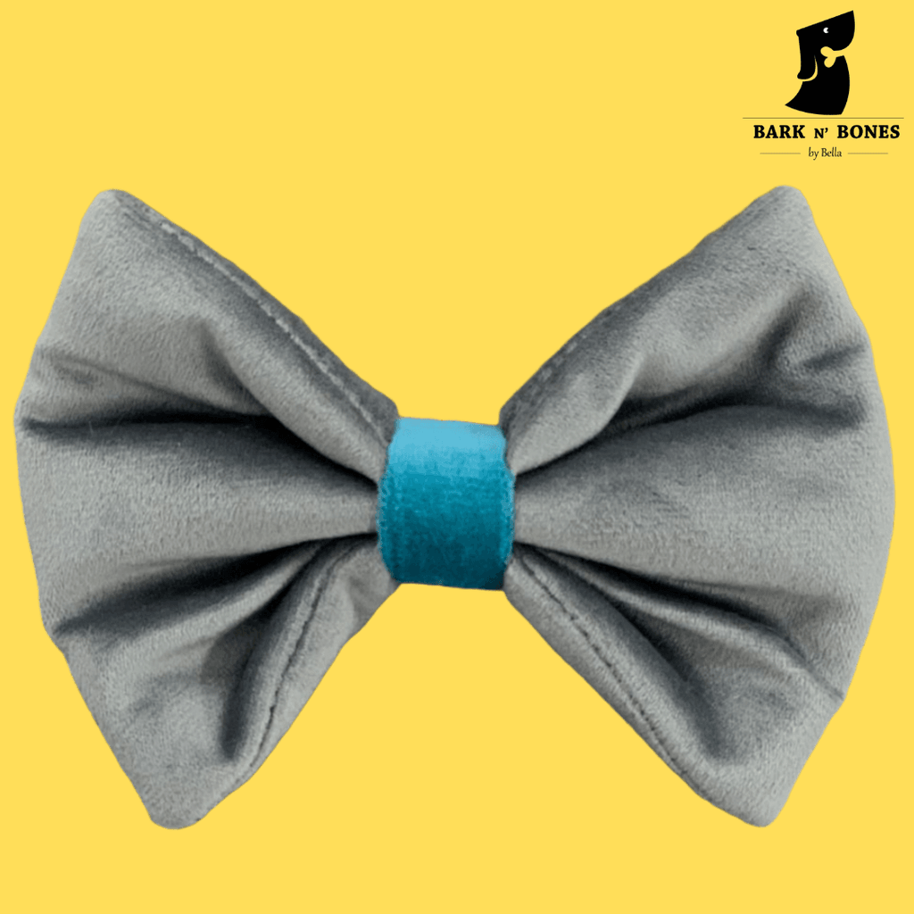 BNB Grey Dog Bowtie - Bark N' Bones By Bella