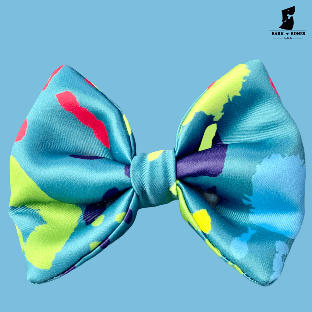 BNB Hand Print Dog Bowtie - Bark N' Bones By Bella