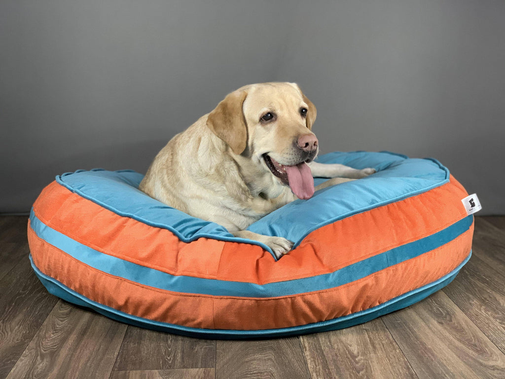 BNB Orange Round Bed - For Medium and Maxi Breeds - Bark N' Bones By Bella