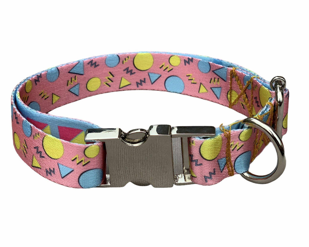 Triangular Circular Patterned Collar & Leash Set - Bark N' Bones By Bella
